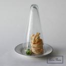 リューズガラス カバー コーン シェイプ M ディスプレイ ガラス雑貨 クリア 高さ25