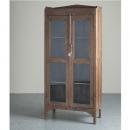 ウッドキャビネット アンティーク家具 棚 シンプル 木製 4段 ナチュラル 北欧 カントリー調