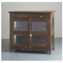 キャビネット アンティーク家具 おしゃれ 木製 シェルフ コレクションケース ディスプレイ ガラス