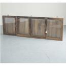 キャビネット アンティーク家具 おしゃれ 木製 ウォールシェルフ 壁掛け ガラス ディスプレイ