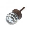 クリアガラスノブ つまみ クリスタル調 アンティーク レトロ DIY 通販