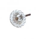 クリアガラスノブ つまみ ハンドル クリスタル調  取っ手 レトロ DIY 通販