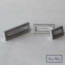PEWTER プライスホルダー (L) サインプレート 6個セット グレー 合成樹脂 長さ10