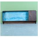 ウォールラック アンティーク家具 おしゃれ 木製 シェルフ ブラウン ブルー ペイント 棚 古木風