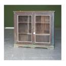 ミニキャビネット アンティーク家具 おしゃれ 木製 壁掛け シャビー ガラス ショーケース ウッド