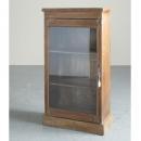 ミニキャビネット アンティーク家具 おしゃれ 木製 壁掛け ナチュラル ガラス カントリー調 ラック