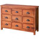 天然木 9ボックス 北欧 木製ウッド 収納 チェスト 引き出し