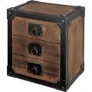 3段ローチェスト ノスタルジー シック 天然木 和風 インダストリアル