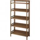 オープンラック ブラックボード 茶 ブラウン 木製 ラック カントリー 5段