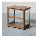 ミニキャビネット アンティーク家具 おしゃれ 木製 ガラス シンプル ナチュラル 棚 ウッドケース