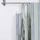 フルエプロン リネン ストライプ ナイーフ BL ブルー ナチュラル おしゃれ 長さ90