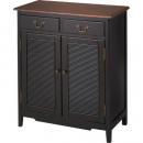 シックキャビネット アンティーク調 黒 ブラック お洒落 木製 収納 ラック 棚 インダストリアル