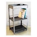 味のあるアンティーク調ブリキワゴン 錆 鉄 アイアン シャビー インダストリアル ラック 棚