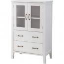 キャビネット アンティーク調 木製 棚 シャビー ナチュラル インテリア ディスプレイ 白 ホワイト