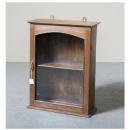 ミニキャビネット アンティーク家具 おしゃれ 木製 壁掛け シンプル ガラス ナチュラル 棚 ラック