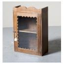 ミニキャビネット アンティーク家具 おしゃれ 木製 壁掛け ナチュラル ガラス ラック カントリー調