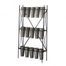 GARAGE METAL 15POTS FLOWER RACK ブリキ ガーデン雑貨 高さ164.5