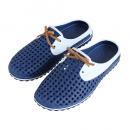 デッキシューズ ネイビー&ホワイト Mサイズ カジュアル 靴 青 白 素足 海 プール ビーチ