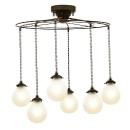 ペンダントライト クラックガラスフロスト加工 電球無し シャンデリア風 おしゃれ 洋風 レトロ