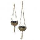 ラタンハンギングバスケットC set2 ガーデン雑貨 ナチュラル プランター 高さ1750