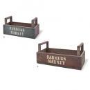 リサイクルオールドボックス03 set2 ナチュラル プランターカバー 幅240~310