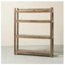 オープンシェルフ アンティーク家具 おしゃれ 木製 4段 シンプル 棚 ブラウン ラック 高さ140