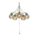 ペンダントライト シャンデリア クリスタルガラス ブラウン 電球付き