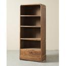 シェルフ アンティーク家具 おしゃれ 木製 4段 ナチュラル 棚 ブラウン スリムラック 高さ175