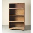 シェルフ アンティーク家具 おしゃれ 木製 4段 ナチュラル 棚 ブラウン スリムラック 高さ170