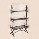 ヨーロピアンディスプレイ4段アイアンラック(黒・白)クラシック レトロ アンティーク調 お洒落 棚