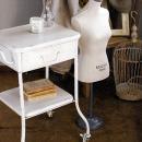 ブローニュワゴンデスク シャビー アンティーク ホワイト キャスター 机