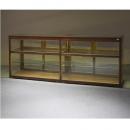 ショーケース アンティーク家具 おしゃれ 木製 ガラスケース ディスプレイ LED 幅250