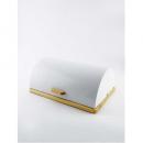 ローラートップ ウッドベース ケース パン キッチン用品 ホワイト ナチュラル 保存容器 長さ390