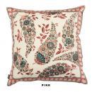 ペイズリー柄クッションカバー ピンク 雑貨 リビング ダイニング 幅45 通販