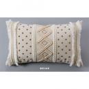 刺繍×ビーズクッションカバー 長方形 ベージュ 雑貨 リビング 幅50 通販