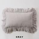 リネンクッションカバー グレー 長方形 雑貨 リビング リネン 幅50 通販