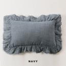 リネンクッションカバー ネイビー 長方形 雑貨 リビング リネン 幅50 通販