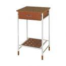 シンプルコンパクトレトロテレフォンテーブル(ブラウン・茶)クラシック ワゴン ラック お洒落 棚