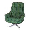 1pチェックグリーンソファ(北欧アンティーク・ヴィンテージ1点もの)