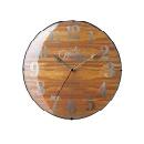 電波掛け時計 アンティーク ガラス スチール お部屋のアクセント