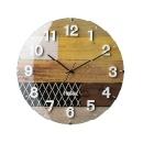 電波掛け時計 ガラス プラスチック オシャレ デザイン イエロー