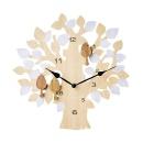 振り子時計 小鳥 振り子付 ステップムーブメント プラスチック 寝室 ホワイト