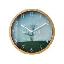 電波掛け時計 自然 大地 草原 ブルー 自動時刻調節