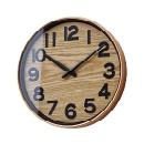 電波掛け時計 シンプル 木 温かみ 温もり 木目調 ブラウン