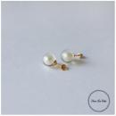 ピアス パールドーム スフィア アクセサリー ゴールド ブラス シルバー 直径1.2