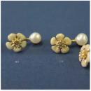 ピアス フルール ハンギングパール IV アクセサリー ブラス ウォーターパール 幅1