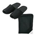 トラベルスリッパ 折りたたみ 携帯スリッパ 旅行 ホテル 旅先 ブラック 27cm