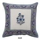 フラワープリントクッションカバー ブルー 花 リビング 幅45 通販