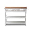 コンソールテーブル デスク 北欧 天然木 ナチュラル 木製　棚 白 茶 収納 ラック