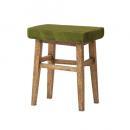 ウッドスツール おしゃれ 北欧 椅子 布 ミニ  シンプル 木製 座り心地良い 小さめ 緑 グリーン
